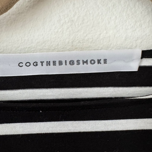 Cogthebigsmoke Dris Stripe Pullover Top Black White M - Picture 5 of 12
